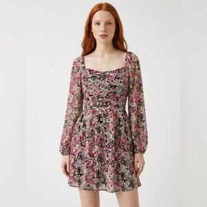 Midnight Doll Cottagecore Floral Mini Dress